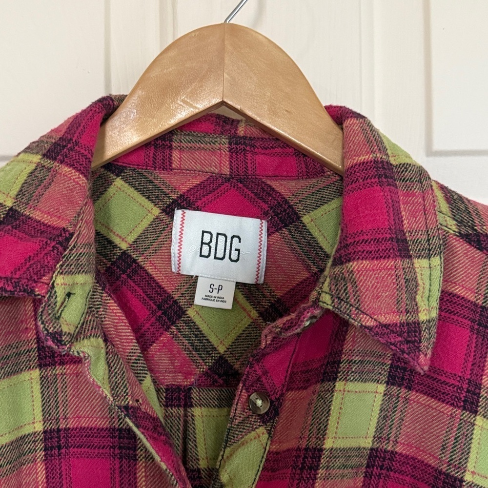 Urban Outfitters BDG Like New One Way Or Another Plaid Oversized Flannel Shirt S - Picture 6 of 7